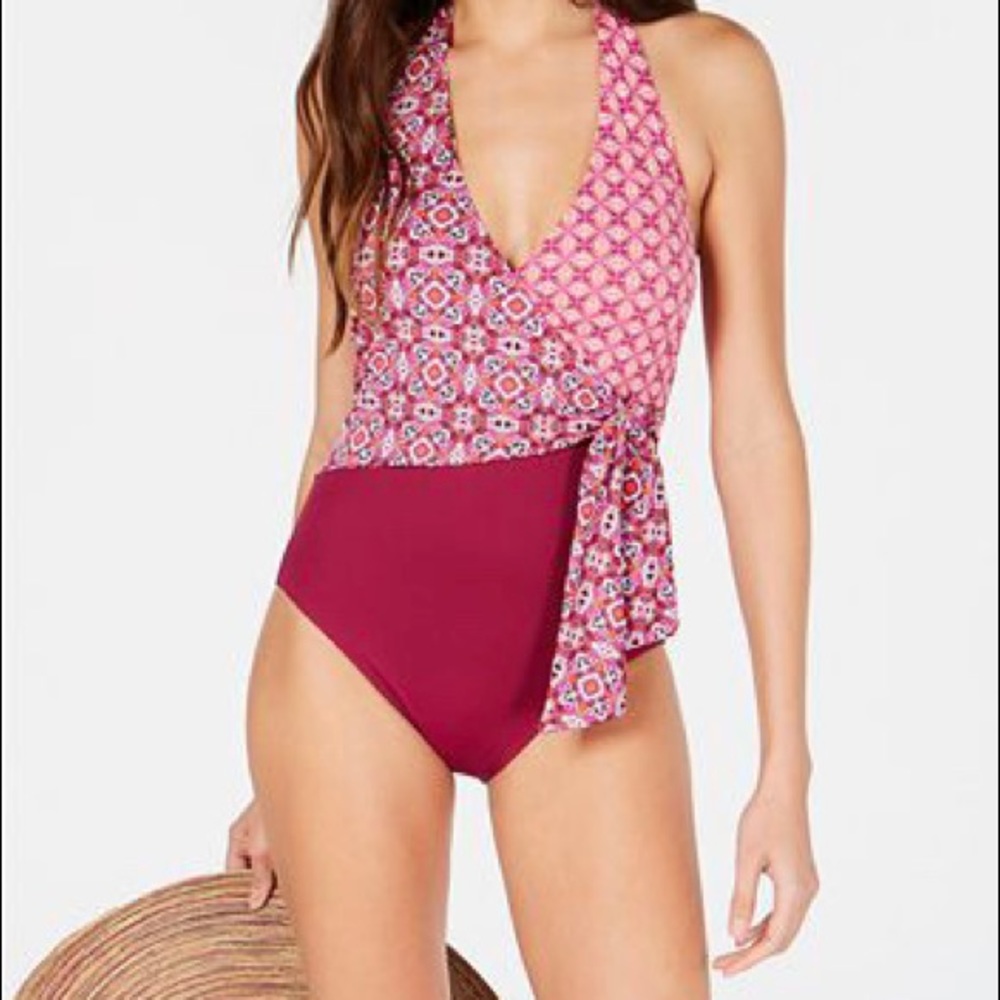 Lauren Ralph Lauren Pink Swim One Piece